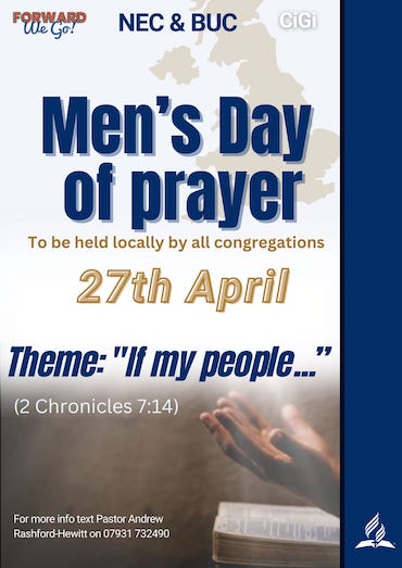 NEC & BUC Men's Day of Prayer 27th April 2024